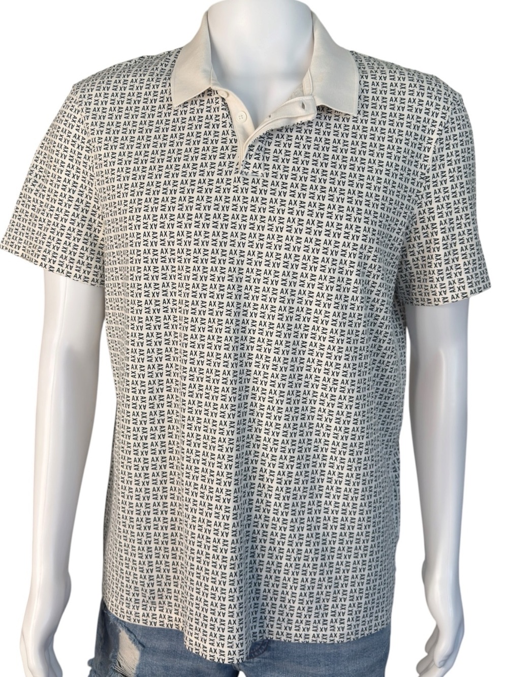 ARMANI EXCHANGE  polo shirt in stretch COTTON PIQUÉ